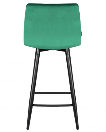 Стул полубарный DOBRIN OLIVIA (черные матовые ножки, зелёный велюр (108-64))_4