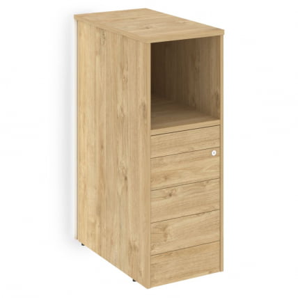 Тумба с подсветкой 5 ящиков TIP-ON завершающая, левая ONIX O.R-TV-5TIP.S(L) Тиквуд светлый_0