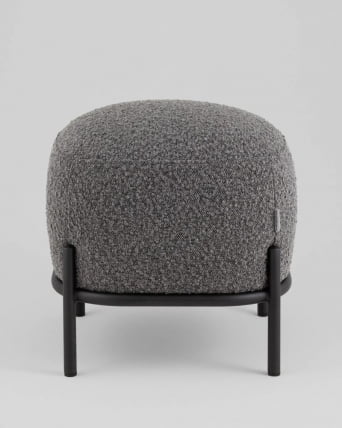 Пуф Стоун П ткань букле темно-серый_0