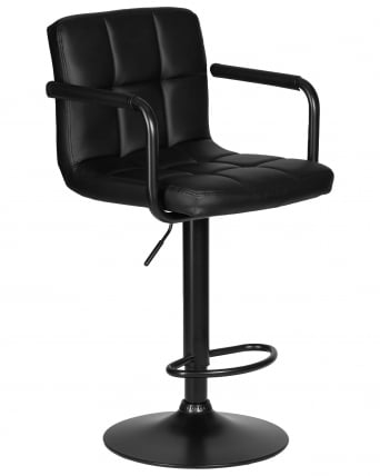 Стул барный DOBRIN KRUGER ARM BLACK (черный)_1