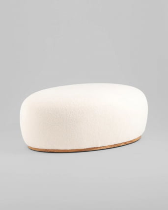 Пуф Полли XL тедди белый без ножек_0