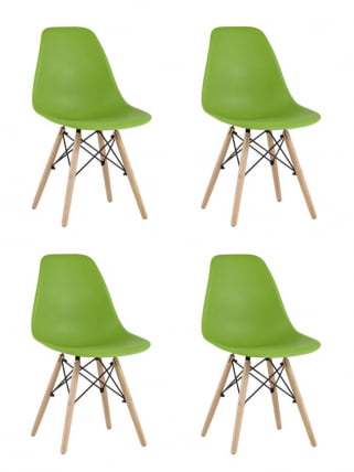 Стул Еамес Стйле ДСВ зеленый 4 шт. комплект (разборный каркас) / Eames Style DSW_0