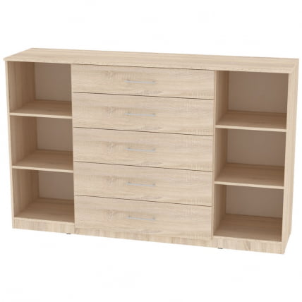 Комод Калисто(К34)1147х1802х468ручкарейлинг160мм(Венге-ДМ) / Калисто(K34)1147х1802х468ручкарейлинг160мм(Венге-ДМ)_1