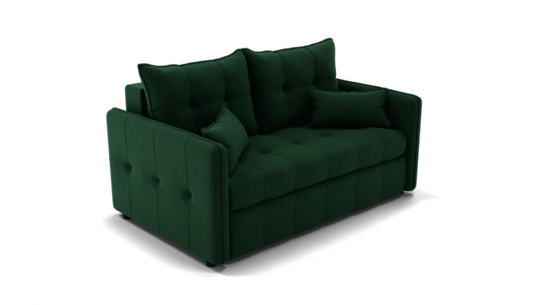 Диван Палермо (ЗР) Цвет фасада: Зеленый; Тип: Прямой; Материал фасада: Металл/Велюр_0