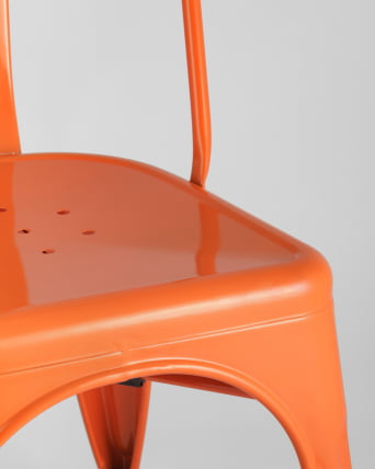 Стул TOLIX с высокой спинкой Оранжевый глянцевый_7