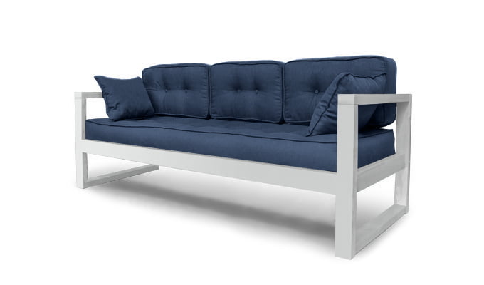 Диван трехместный DEmoku Д-3 небесно-голубой_белый_0