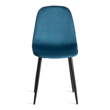 Стул BREEZE (mod. 4724) Велюр/металл , 44 х 53 х 87 см, Dark turquoise (темно-бирюзовый) HLR62 / черный_4