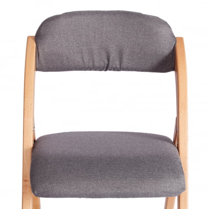 Стул FRUTTO (mod. 05) дерево, серый хлопок , 46,5 x 60 x 77 см, Grey (Cерый) А 13/ натуральный_5
