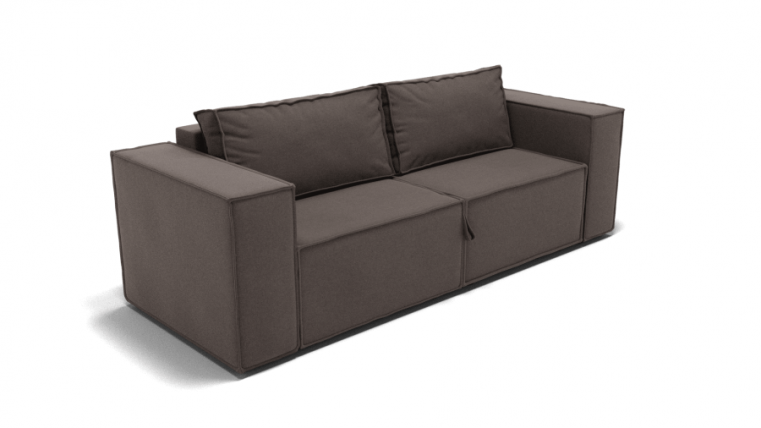 Диван Хилтон-1 (ЗР) Цвет фасада: Коричневый; Тип: Прямой; Материал фасада: Металл/Велюр_0