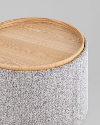 Пуф с ящиком Хюгге L букле серый_2