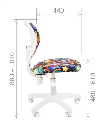 Детское кресло CХАИРМАН ТИН (Кидс) 102 черный пластик Зоопарк / CHAIRMAN (Kids)_4