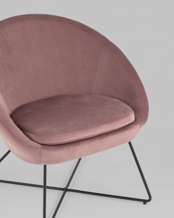 Кресло Колумбия велюр Пыльно-розовое_2