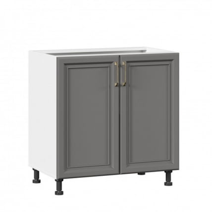 Тумба кухонная 800 Джелатто ЛД 241.060.000.090 Белый Оникс серый_0