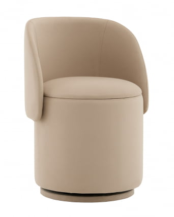 Пуф-трансформер Таунсвилл вращающийся с ящиком велюр бежевый_0