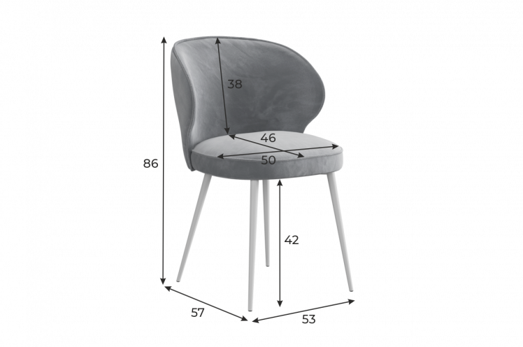 Стул Гудвин Т1 (серый (велюр)/черный)_1