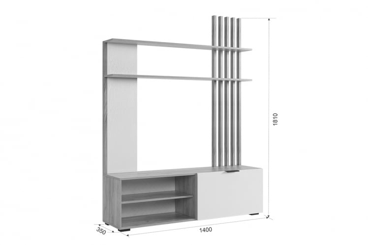 Гостиная ГК01Бери дуб крафт золотой/графит_4