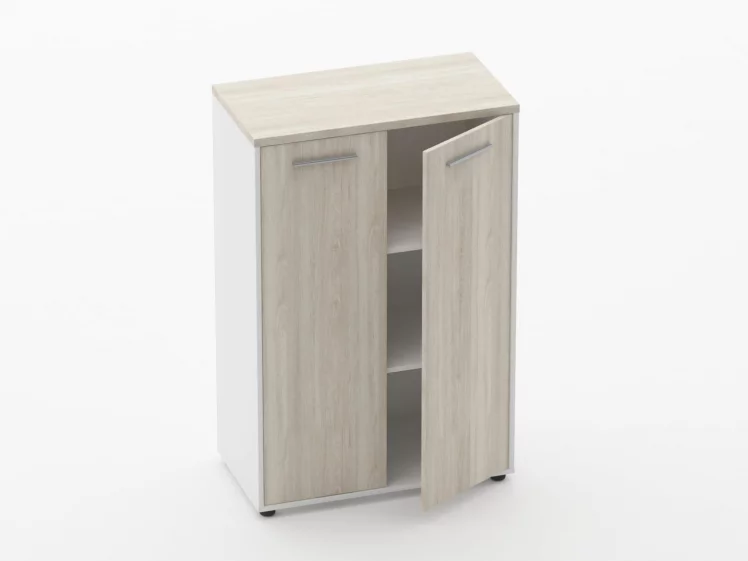 Шкаф 2 широкий закрытый Deka 10.12.131 Дуб Сантана светлый/Белый_1