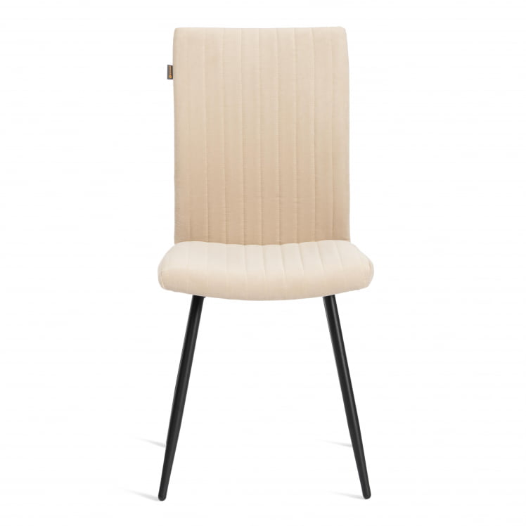 Стул обеденный Monte Carlo разборный, ткань велюр, 45х55х97, молочный/черный, (Porsche 2)_4