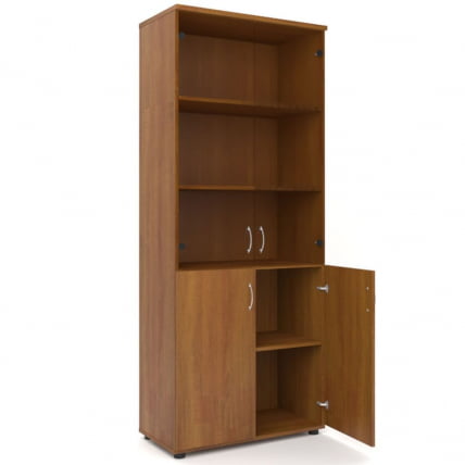 Шкаф для документов со стеклом Р.Ш-2СБ Крафт белый_1