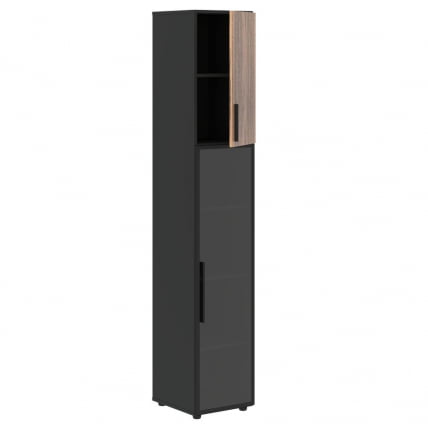 Шкаф-колонка комбинированный (правый) VELION VENEER VRHCS 40.2 R Американский орех Яшма черная_3