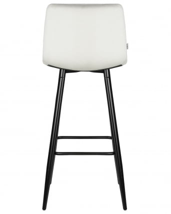 Стул барный DOBRIN NICOLE (черные матовые ножки, светло-серый велюр (108-52))_4