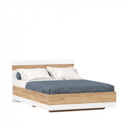 Кровать двуспальная 1400 Фиджи ЛД 659.079.000 Дуб Золотой Белый_0