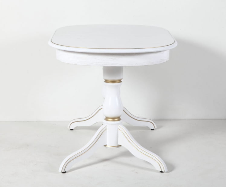 Стол обеденный раскладной Лира (1,6м) тон 1 с золотой патиной_3