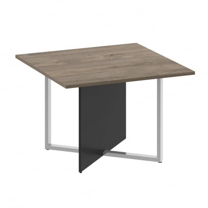 Стол переговорный, квадратный SHIFT SK.SP-KV-110-1 Тиквуд Темный/Антрацит_0