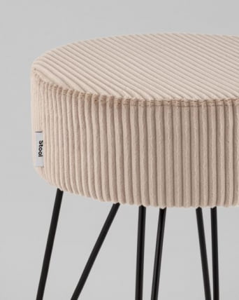 Пуф Спейси велюр рельефный бежевый_3