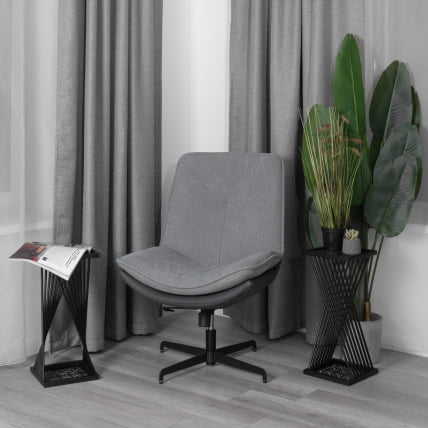 Кресло лаунж Cosmo велюр/букле/экокожа, VT shape silver/графит_15