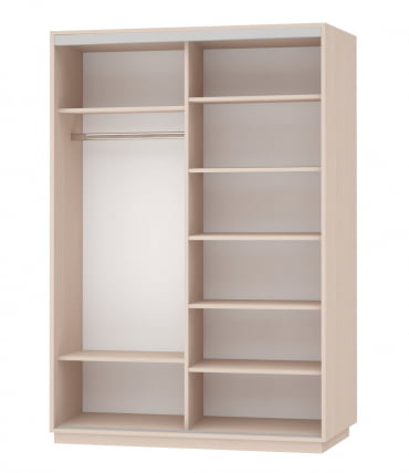 Шкаф-купе двухдверный Экспресс Дуо 1600х2400h Париж/Белый снег_1