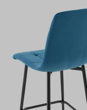 Стул полубарный Одди ПБ велюр синий_5