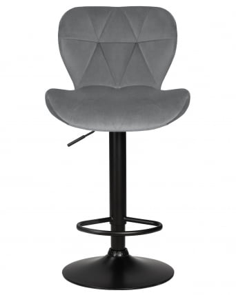 Стул барный DOBRIN BARNY BLACK (серый велюр (MJ9-75))_5