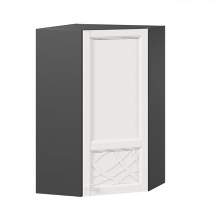 Шкаф кухонный угловой 600 высокий Джулия ЛД 284.620.000.075 Черный Белый_0