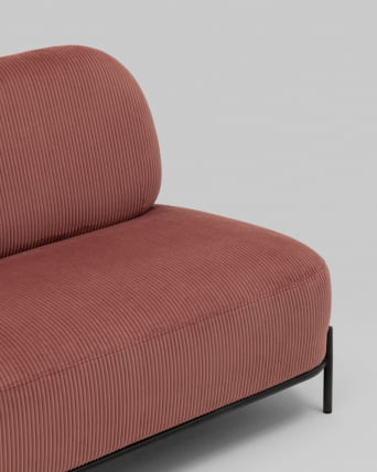 Диван Стоун велюр рельефный коралловый_3