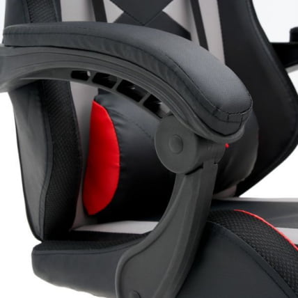 Кресло компьютерное CROMEX (КРОМЕКС) Quantum GM-155 RGB экокожа черное/красное/серое_10