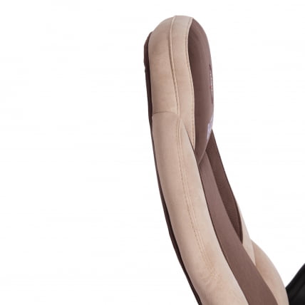 Кресло офисное BAZUKA флок , коричневый/бежевый/коричневый перфорированный, 6/7/6/06_11