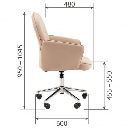 Офисное кресло Chairman Хоме 130 Бежевое / Home_8
