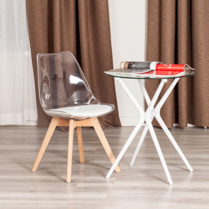 Стул TULIP (mod. 73-1) дерево/пластик/экокожа, 47,5x55x80 см, Прозрачный (Transparent)_9