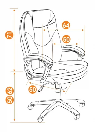 Кресло руководителя COMFORT коричневый, 2 TONE_3