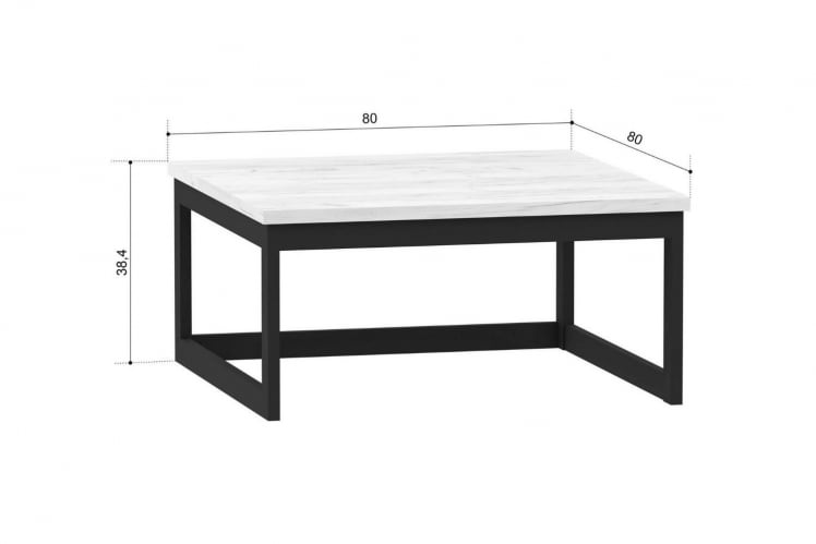 Стол журнальный 800 Техно ЛД.678.260.000 Дуб Крафт белый_1