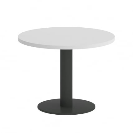 Стол журнальный круглый HOME OFFICE VR.SP-5-60.1G Белый/Антрацит металл_0