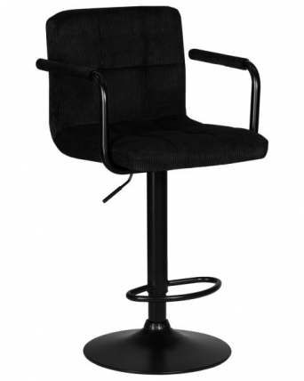 Стул барный DOBRIN KRUGER ARM BLACK (черный вельвет (LAR-E2041-52)) 2 шт_1