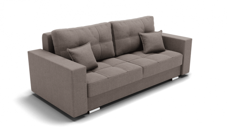 Диван Талисман-1 (ЗР) Цвет фасада: Серо коричневый; Тип: Прямой; Материал фасада: Металл/Велюр_0