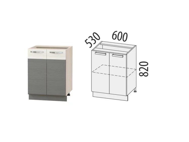 Напольный шкаф Графит 74.58 Сосна Астрид/Ваниль/Графит_1