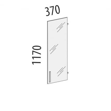 Дверь стеклянная 3 секции лев/прав Альфа 64.70_1