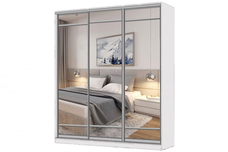 Шкаф-купе 3-х дверный Виктория 2000х584х2300, Белый 20ДЗЗЗДЗЗЗДЗЗЗ-ЯЯПШ-Б 310-3246_0