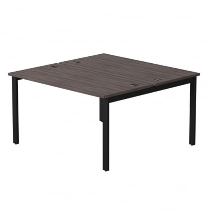 Бенч-система на 2 места на металлокаркасе, опоры 45 гр Everprof EVO 254S016 Дуб Пасадена Черный_0