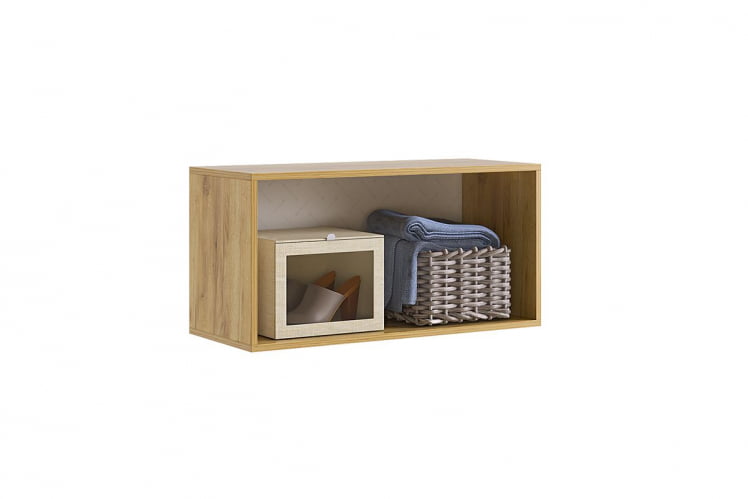 Антресоль двухдверная Бери MPR-025 Дуб крафт золотой/графит_1