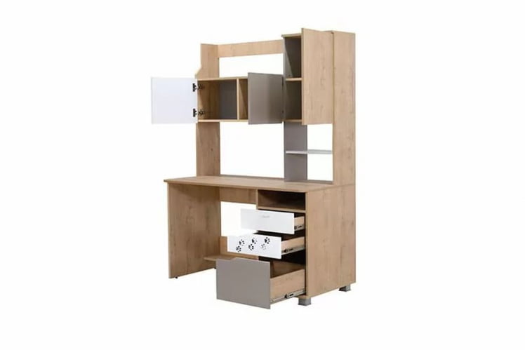 Комплект мебели для комнаты подростка Хаски №01 Дуб Ирландский Мокко Белый_5